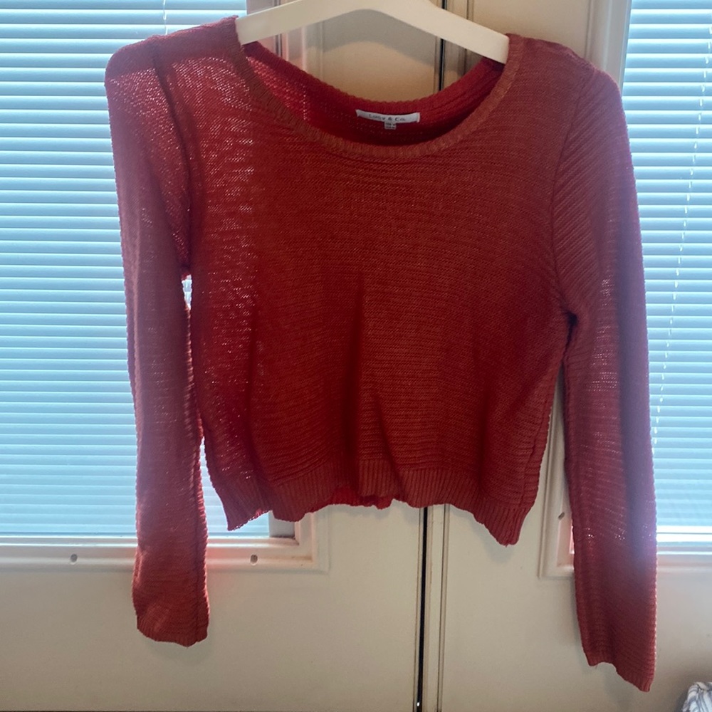 Orange Cropped Sweater